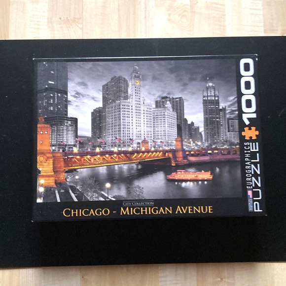 Eurographics 1000 piece puzzle: City Collections Chicago -Michigan Ave - Picture 1 of 6